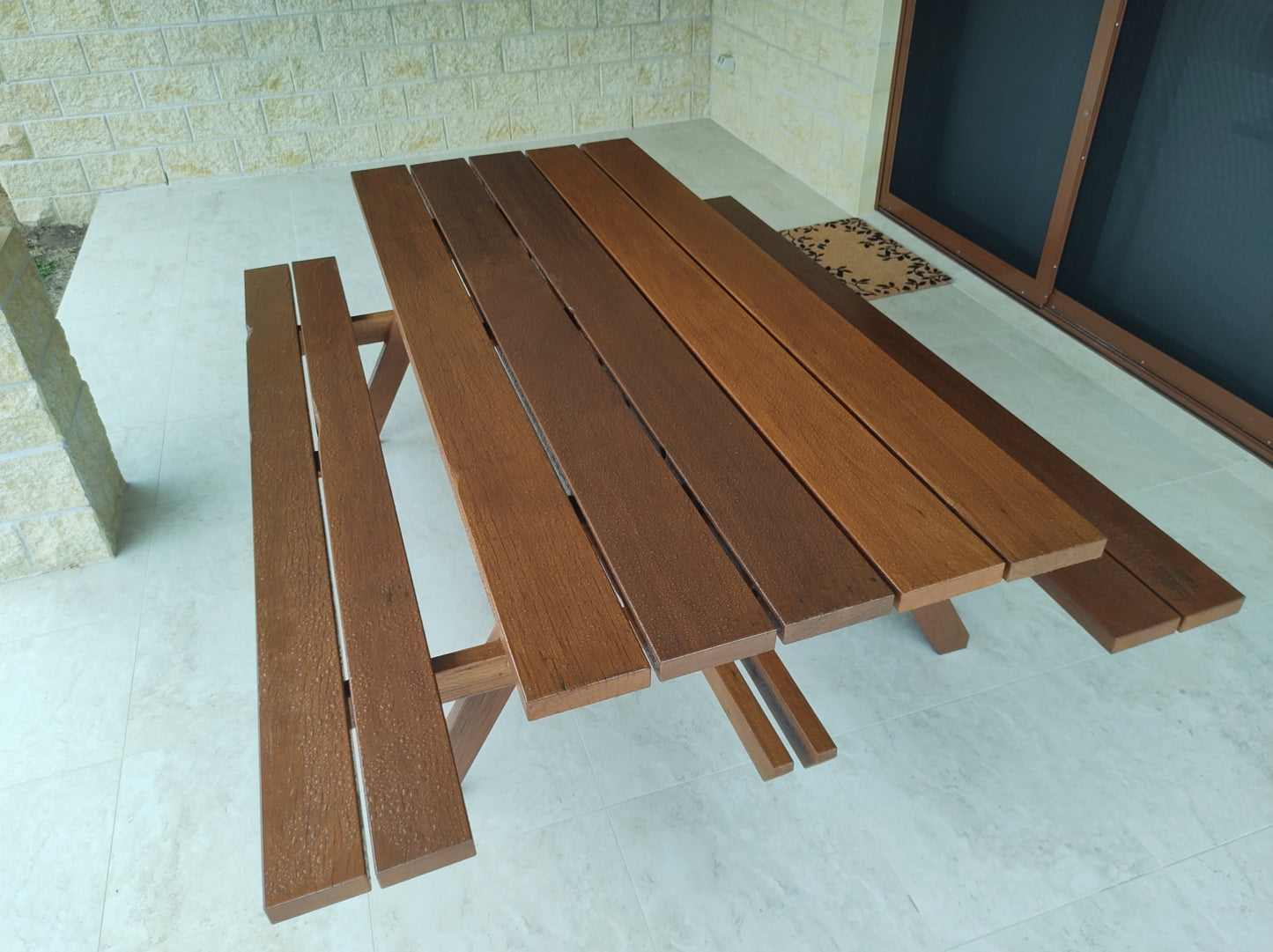 Picnic Table - No visible bolts.