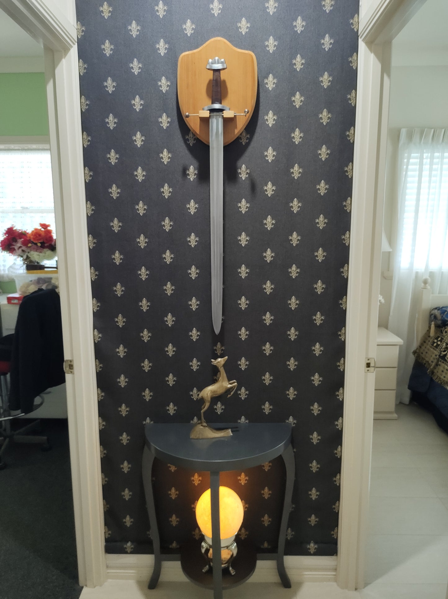 Mounting board - Sheild shape - For a Sword.