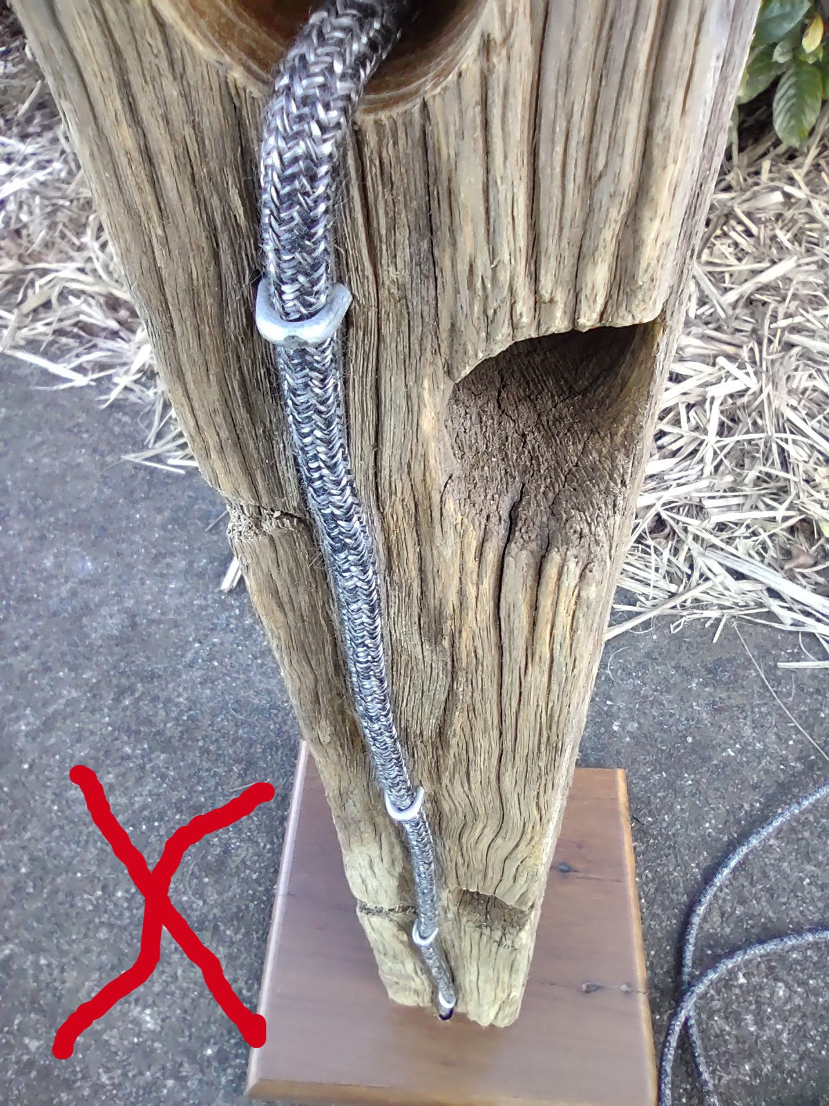 Floor lamp - 1/2 height fence post