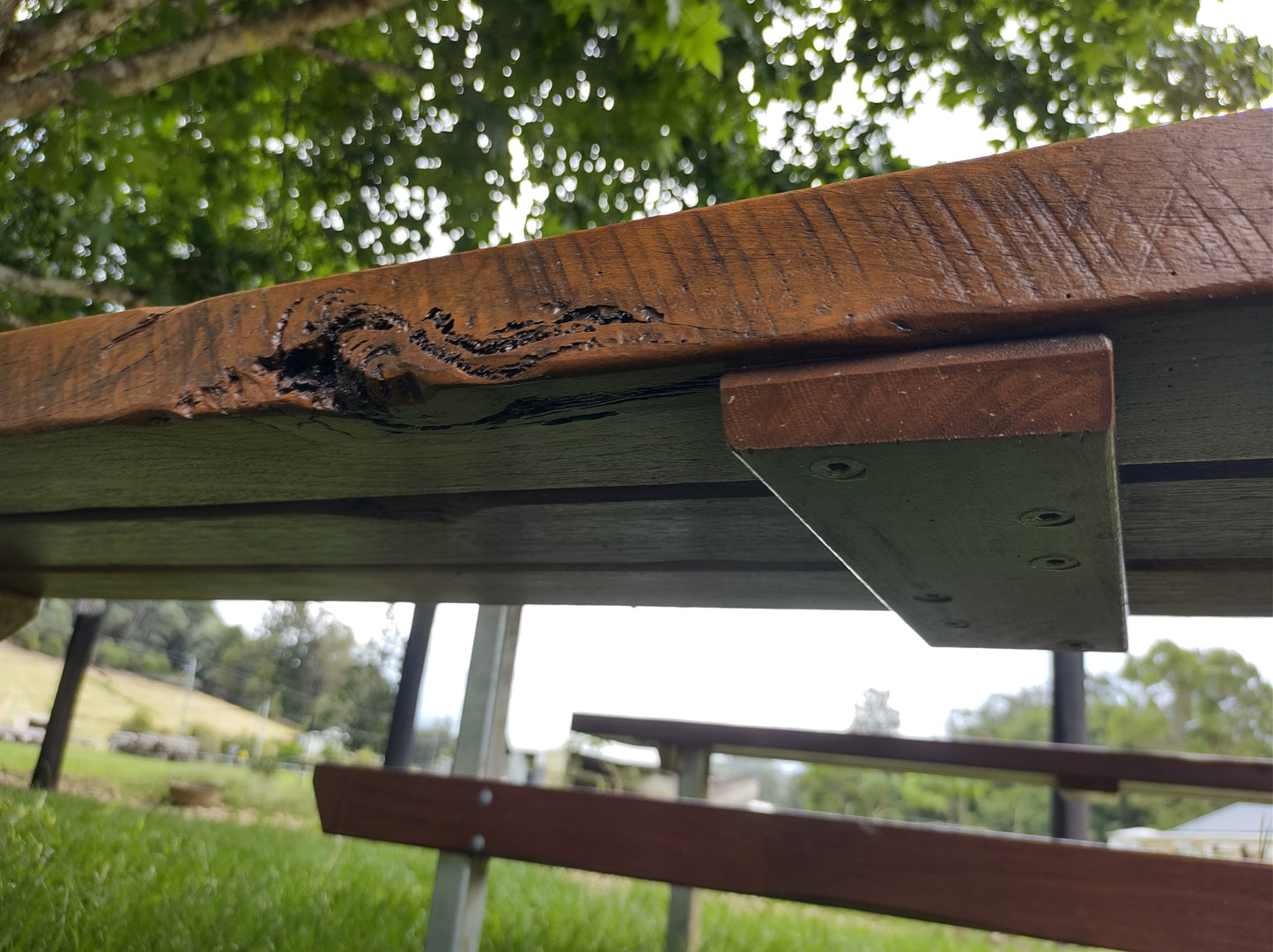 Picnic Table - Hardwood & Metal