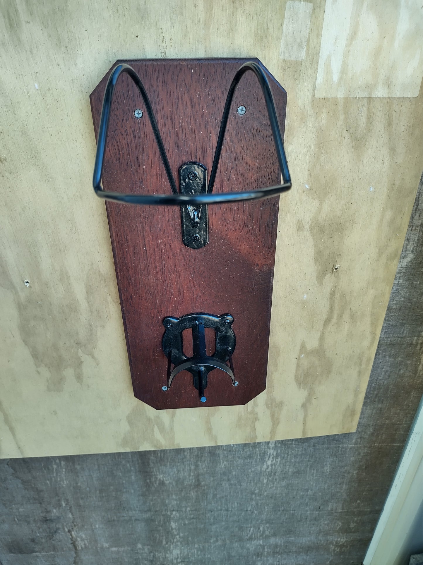 Helmet and bridle rack.